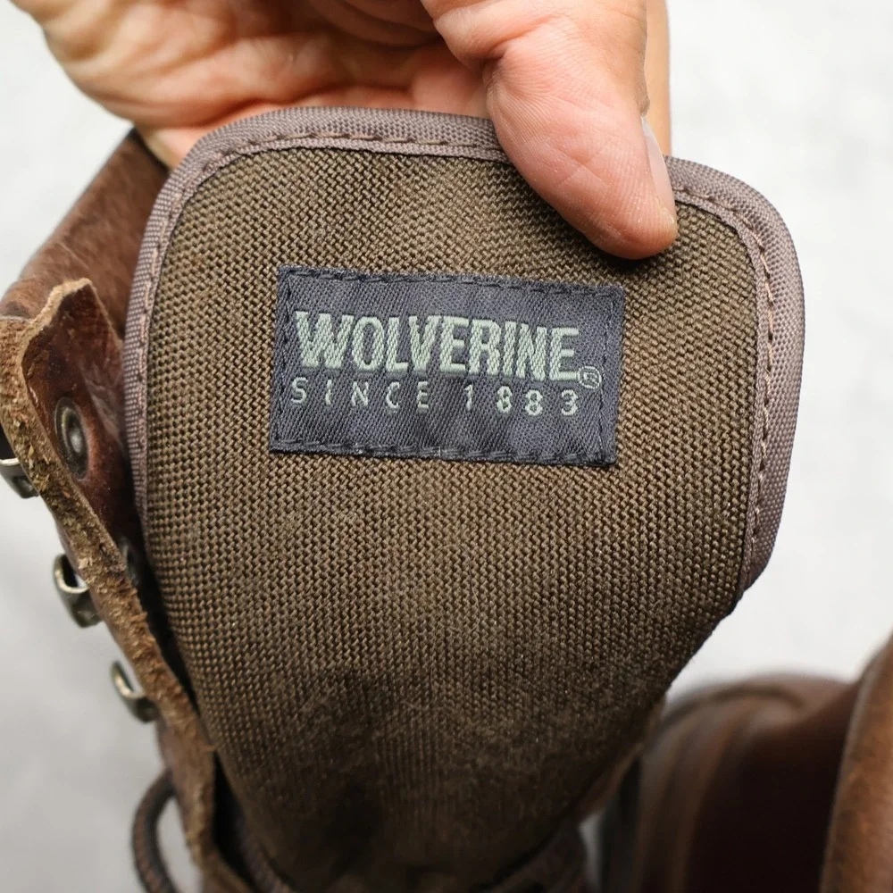 Wolverine Mens 11 Boots Brown Gore-Tex Moc Toe Lug Sole Work Logger Waterproof